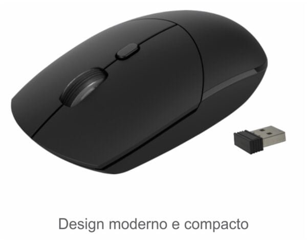 Kit Teclado Mouse K-Mex KA6029+MAA734 sem fio preto - Imagem 3
