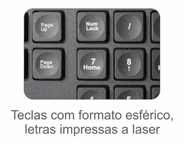 Kit Teclado Mouse K-Mex KA6029+MAA734 sem fio preto - Imagem 7
