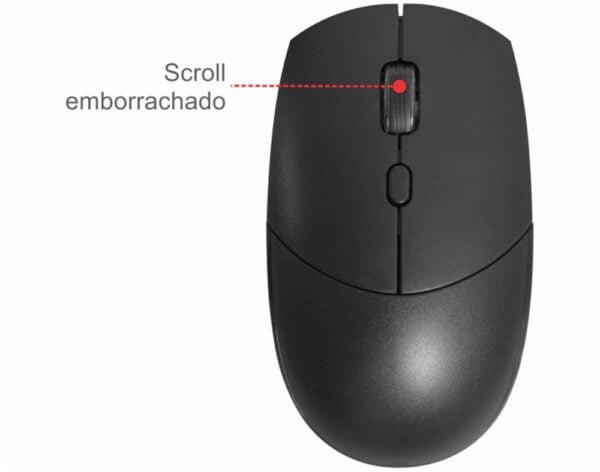 Kit Teclado Mouse K-Mex KA6029+MAA734 sem fio preto - Imagem 8