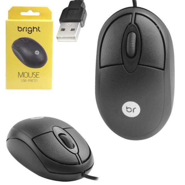 Mouse USB preto Padrão - Imagem 2